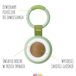 Alilo CocoNap W1 - odtwarzacz MP3 i lampka do karmienia - awokado