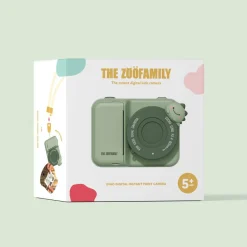 The Zoofamily Aparat cyfrowy z drukarką dla dzieci Zoo Print - Dino Green