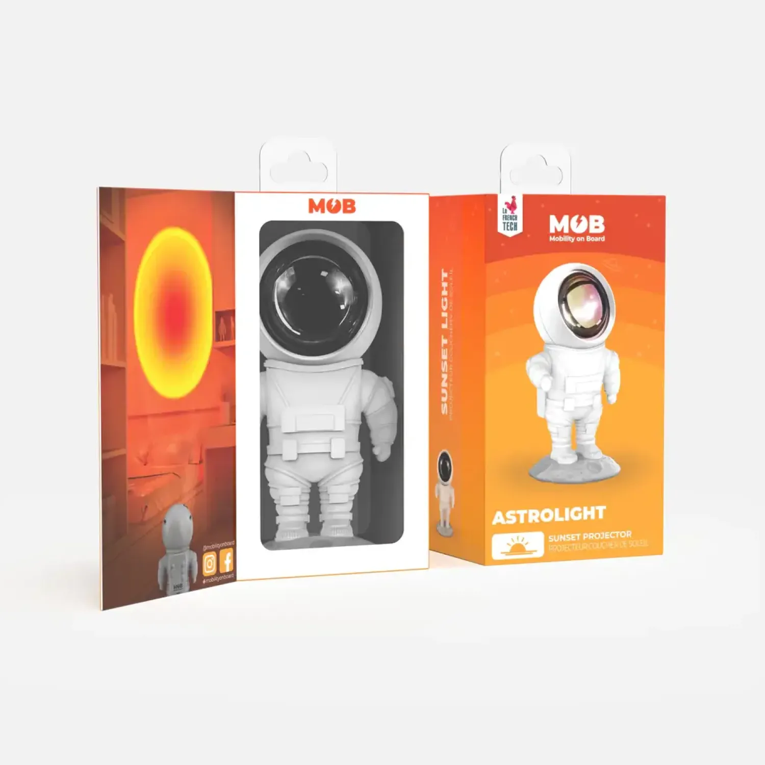 Dzieci Mobility On Board Astrolight - projektor zachodu słońca, orange