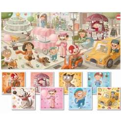 Ludattica Baby puzzle - dwustronne puzzle dla najmłodszych - MIASTO