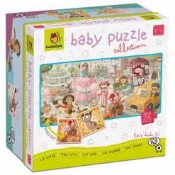 Ludattica Baby puzzle - dwustronne puzzle dla najmłodszych - MIASTO