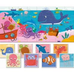 Ludattica Baby puzzle - dwustronne puzzle dla najmłodszych - MORZE