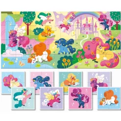 Ludattica Baby puzzle - dwustronne puzzle dla najmłodszych - JEDNOROŻCE