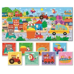 Ludattica Baby puzzle - dwustronne puzzle dla najmłodszych - ŚRODKI TRANSPORTU