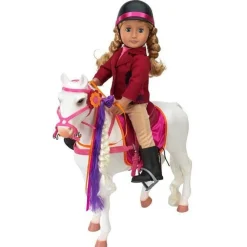 OurGeneration Biały koń rasy Camarillo -do czesania i stylizacji