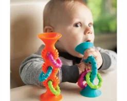 Fat Brain Toys Bobo Przyssawki - grzechotka niebieska