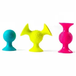 Fat Brain Toys Bobo Przyssawki. 3 Grzechotki. PipSquigz.