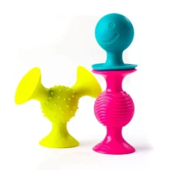 Fat Brain Toys Bobo Przyssawki. 3 Grzechotki. PipSquigz.