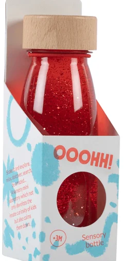 Petit Boum Butelka sensoryczna FLOAT czerwona