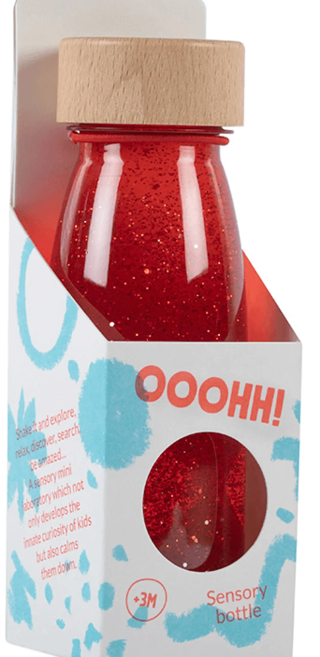 Petit Boum Butelka sensoryczna FLOAT czerwona