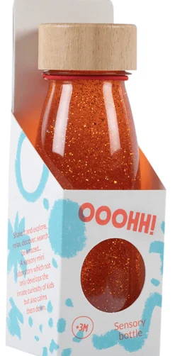 Petit Boum Butelka sensoryczna FLOAT pomarańczowa