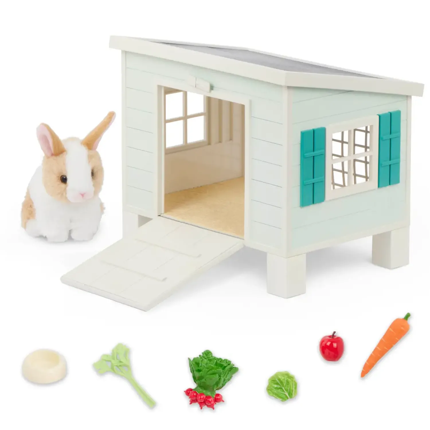 OurGeneration Chatka z króliczkiem i akcesoriami – Bunny Hutch Playset