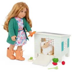 OurGeneration Chatka z króliczkiem i akcesoriami – Bunny Hutch Playset
