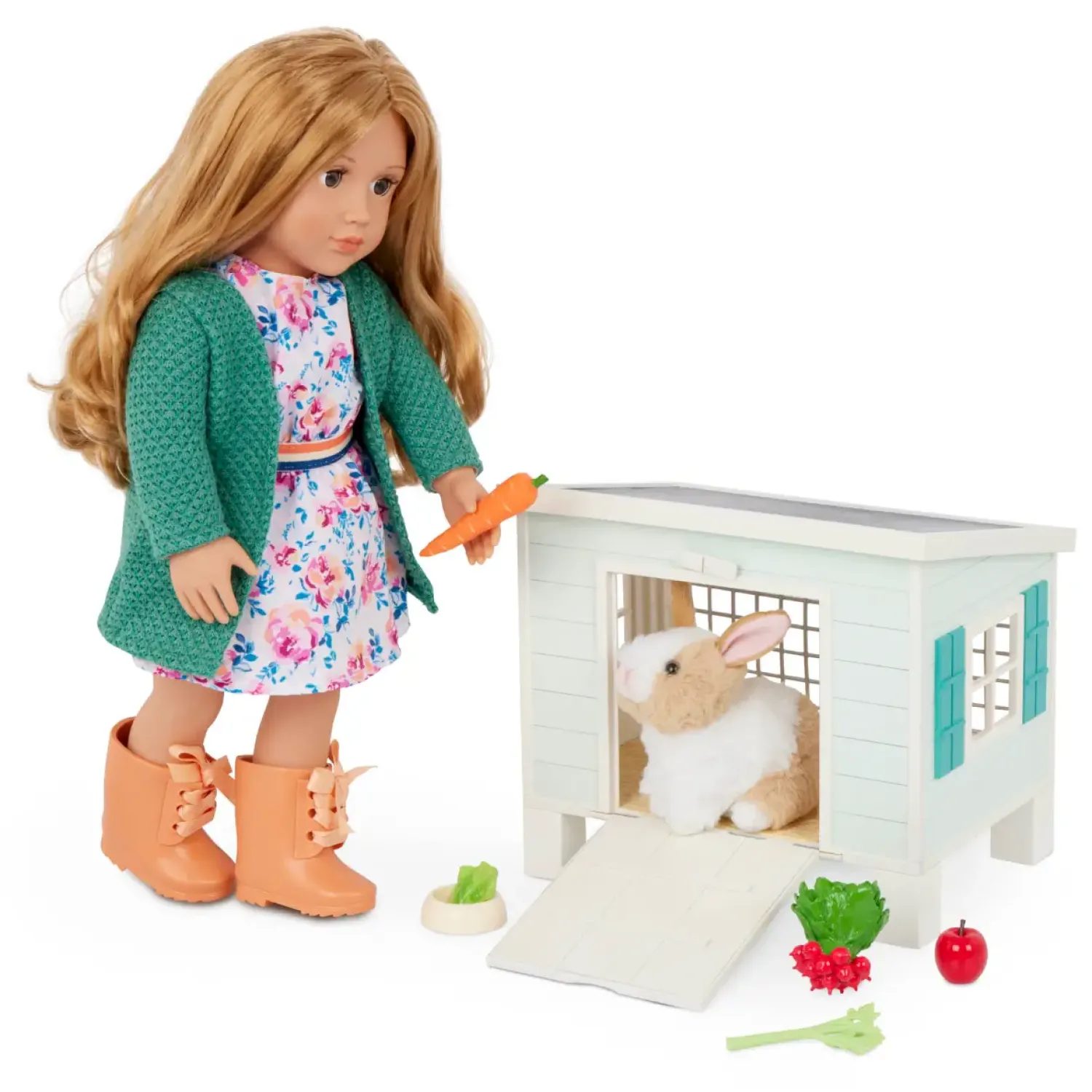 OurGeneration Chatka z króliczkiem i akcesoriami – Bunny Hutch Playset
