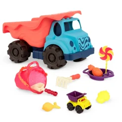 B.Toys Colossal Cruiser & Sand Ahoy! – zestaw wywrotka + zabawki do piasku – czerwony