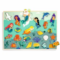 Djeco Drewniana łamigłówka OCEAN 2+