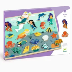 Djeco Drewniana łamigłówka OCEAN 2+