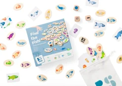 BS Toys Drewniana gra edukacyjna Znajdź rybkę