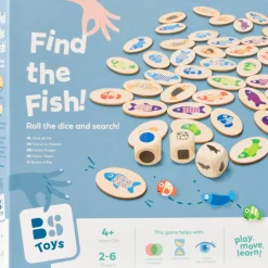BS Toys Drewniana gra edukacyjna Znajdź rybkę