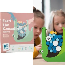 BS Toys Drewniana gra zręcznościowa Nakarm krokodyla