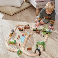 Tender Leaf Toys Drewniana kolejka - Podróż po lesie