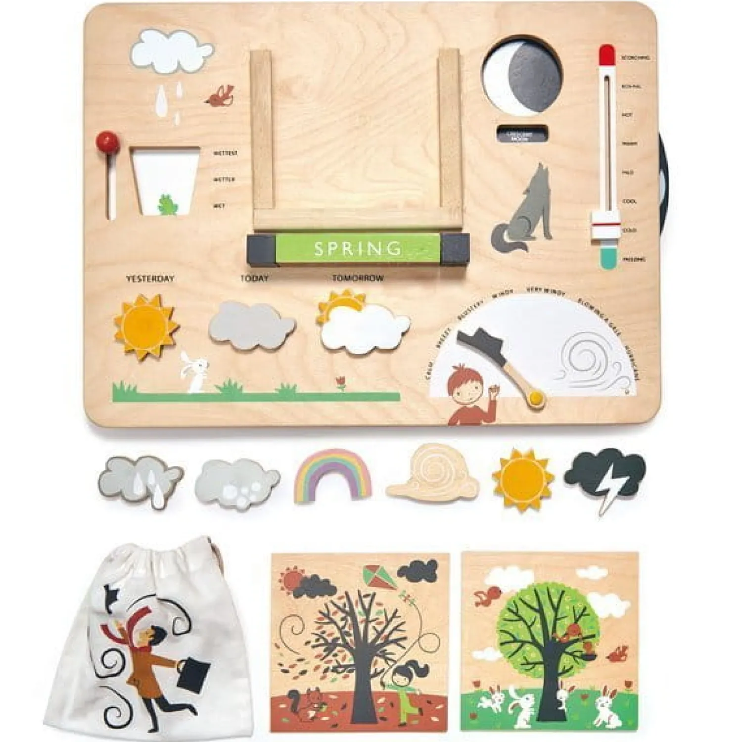 Tender Leaf Toys Drewniana stacja pogodowa