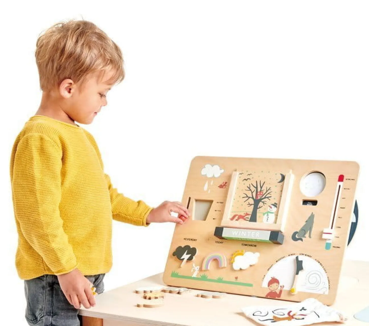 Tender Leaf Toys Drewniana stacja pogodowa