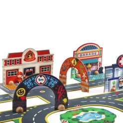 Djeco Drewniana układanka 3D MIASTO CRAZY MOTORS
