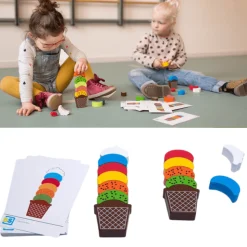 BS Toys Drewniana układanka Lody 4+