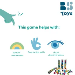BS Toys Drewniana układanka wieża 4+
