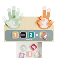 TOPBRIGHT Drewniana zabawka edukacyjna Nauka liczenia na palcach, 3+