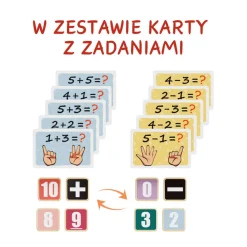 TOPBRIGHT Drewniana zabawka edukacyjna Nauka liczenia na palcach, 3+