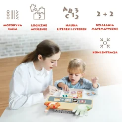 TOPBRIGHT Drewniana zabawka edukacyjna Nauka liczenia na palcach, 3+