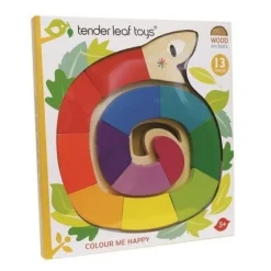 Tender Leaf Toys Drewniana zabawka - Kolorowy wąż, kolory i kształty