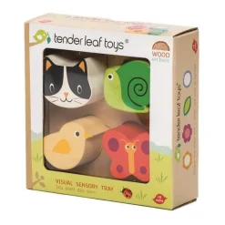 Tender Leaf Toys Drewniana zabawka sensoryczna - Zwierzęta - kształty i faktury