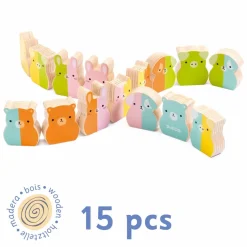 Djeco Drewniane Domino Tiny-up