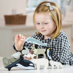 Tender Leaf Toys Drewniane figurki do zabawy - zwierzęta polarne