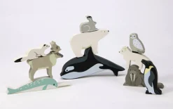 Tender Leaf Toys Drewniane figurki do zabawy - zwierzęta polarne