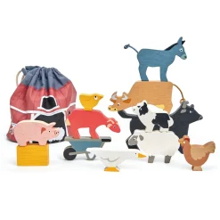 Tender Leaf Toys Drewniane figurki do zabawy - zwierzęta zagrodowe
