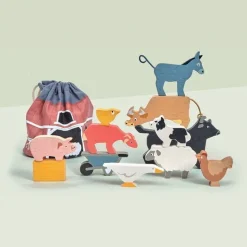 Tender Leaf Toys Drewniane figurki do zabawy - zwierzęta zagrodowe