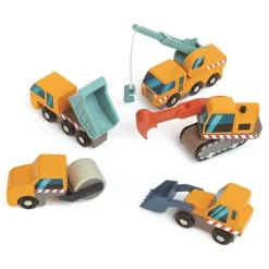 Tender Leaf Toys Drewniane pojazdy budowlane