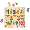 Djeco Drewniane puzzle LICZBY 1-10