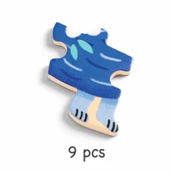 Djeco Drewniane puzzle w ramce JEŻ