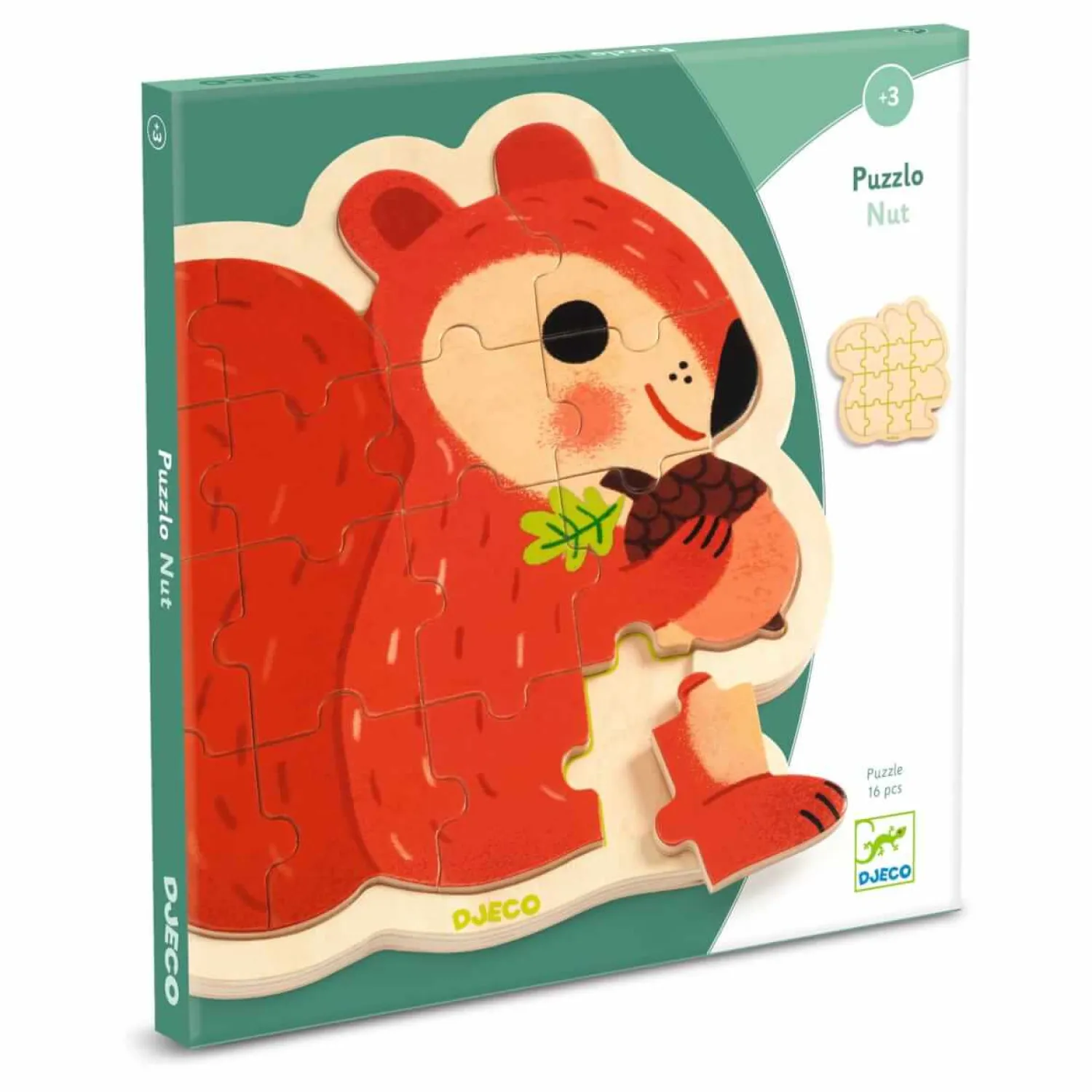 Djeco Drewniane puzzle w ramce WIEWIÓRKA