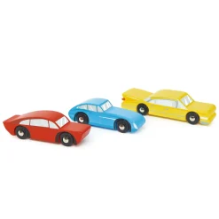 Tender Leaf Toys Drewniane samochody retro, 3 sztuki