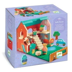 Djeco Drewniany domek z figurkami SOFTIHOUSE