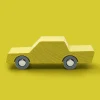 WayToPlay Drewniany samochodzik - Yellow