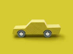 WayToPlay Drewniany samochodzik - Yellow