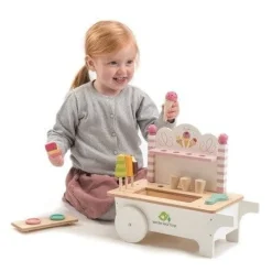 Tender Leaf Toys Drewniany sklepik z lodami na magnesy lodziarnia