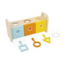Janod Drewniany sorter z kluczykami Essentiel
